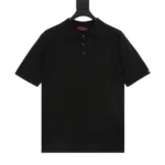 Gucci Men Fine Wool Knit Polo Top with Intarsia 824124XKEP1
