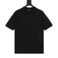 Gucci Men Fine Wool Knit Polo Top with Intarsia 824124XKEP1 (1)