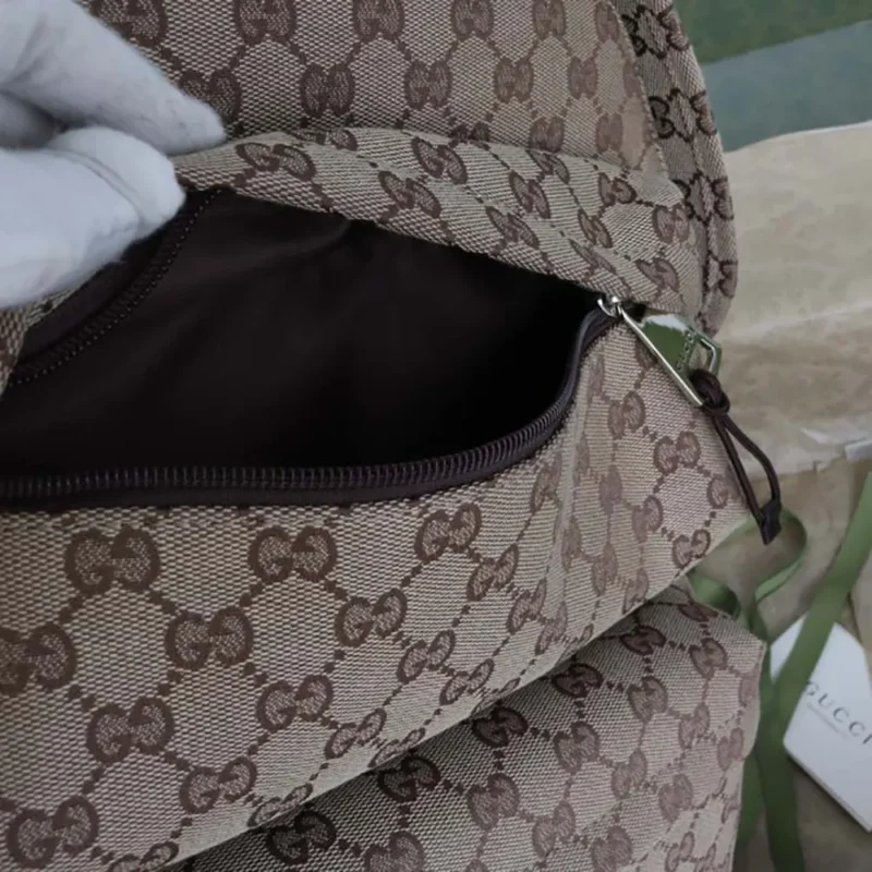 Gucci Unisex GG Canvas Medium Backpack-Dark Brown 824624FAEHZ9795