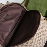 Gucci Unisex GG Canvas Medium Backpack-Dark Brown 824624FAEHZ9795 (1)