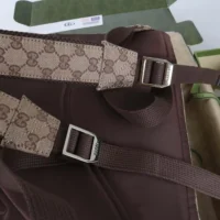 Gucci Unisex GG Canvas Medium Backpack-Dark Brown 824624FAEHZ9795 (1)