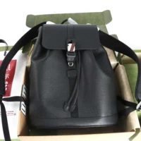 Gucci Unisex Medium Backpack with Web Black 816750AAEF71042 (1)