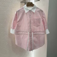 Gucci Donna Camicia in cotone fil coupé 826588Z7ASD (1)