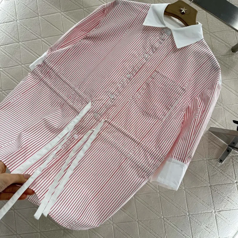 Gucci Donna Camicia in cotone fil coupé 826588Z7ASD