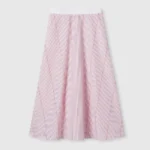 Gucci Women Cotton Fil Coupé Skirt 826610ZAS7C