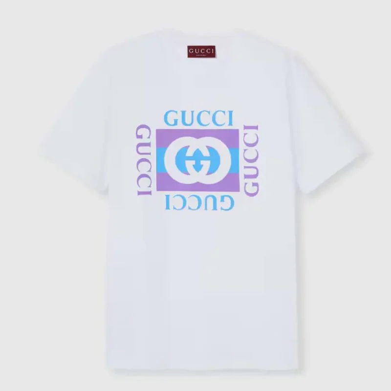 Camiseta Gucci de algodón para mujer con estampado ‎837959XJHG9