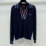 Gucci Women Cotton Polo Top with Gucci Intarsia 815905XKELU