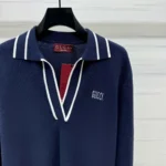 Gucci Women Cotton Polo Top with Gucci Intarsia 815905XKELU