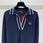 Gucci Women Cotton Polo Top with Gucci Intarsia 815905XKELU