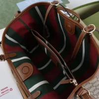 Gucci Women GG Emblem Medium Tote Bag-Brown ‎815214FAD6L9758 (1)