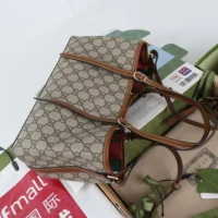 Gucci Women GG Emblem Medium Tote Bag-Brown ‎815214FAD6L9758 (1)