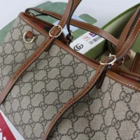 Gucci Women GG Emblem Medium Tote Bag-Brown ‎815214FAD6L9758 (1)