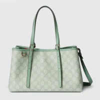 Gucci Women GG Emblem Medium Tote Bag-Green 815214 FAD6L 8458