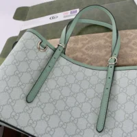 Gucci Women GG Emblem Medium Tote Bag-Green 815214 FAD6L 8458 (1)