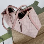 Gucci Women GG Emblem Medium Tote Bag-Pink 815214FAD6L8459