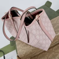 Gucci Women GG Emblem Medium Tote Bag-Pink 815214FAD6L8459 (1)