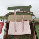 Gucci Women GG Emblem Medium Tote Bag-Pink 815214FAD6L8459