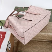 Gucci Women GG Emblem Medium Tote Bag-Pink 815214FAD6L8459 (1)