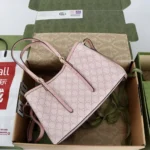 Gucci Women GG Emblem Medium Tote Bag-Pink 815214FAD6L8459