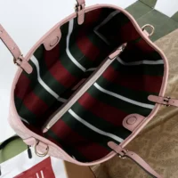 Gucci Women GG Emblem Medium Tote Bag-Pink 815214FAD6L8459 (1)
