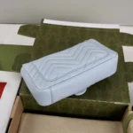 Gucci Women GG Marmont Small Shoulder Bag-Light Blue