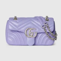 Gucci Donna GG Marmont Borsa a tracolla piccola - Viola 837280AAFA15306