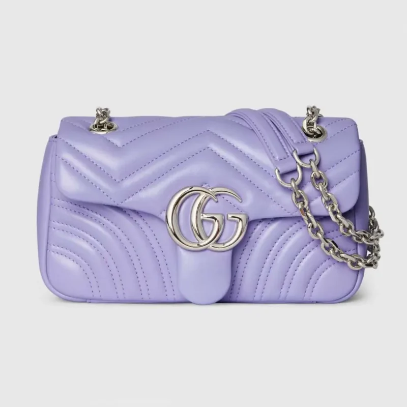 Gucci Donna GG Marmont Borsa a tracolla piccola - Viola 837280AAFA15306