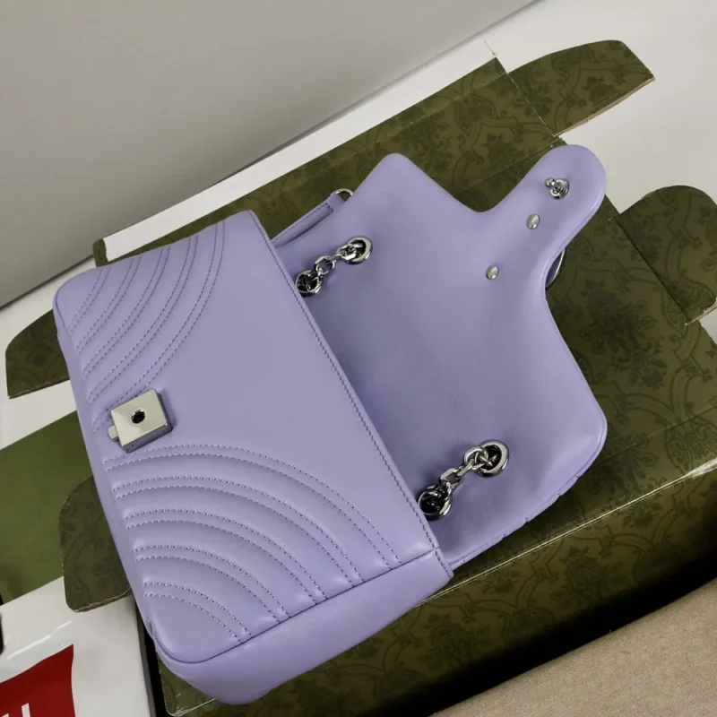 Gucci Donna GG Marmont Borsa a tracolla piccola - Viola 837280AAFA15306