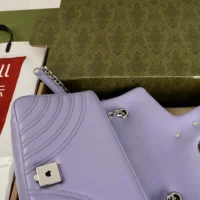Gucci Women GG Marmont Small Shoulder Bag-Purple 837280AAFA15306 (1)