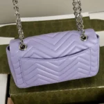 Gucci Women GG Marmont Small Shoulder Bag-Purple 837280AAFA15306