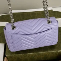 Gucci Women GG Marmont Small Shoulder Bag-Purple 837280AAFA15306 (1)