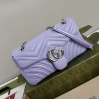 Gucci Women GG Marmont Small Shoulder Bag-Purple 837280AAFA15306 (1)