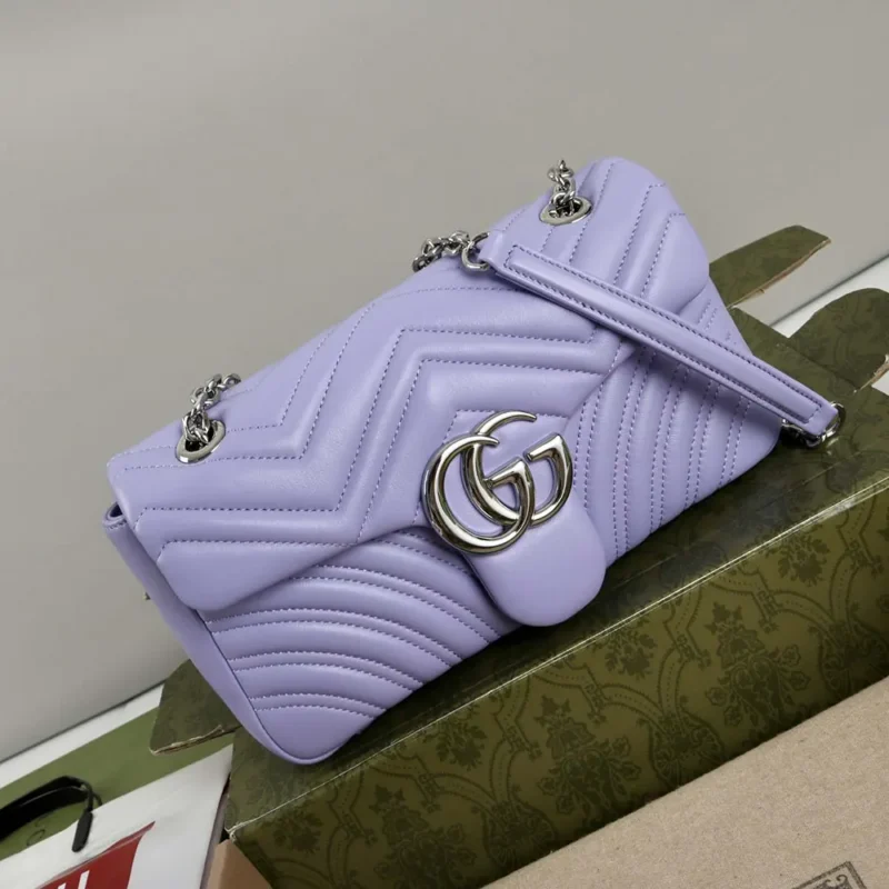 Gucci Donna GG Marmont Borsa a tracolla piccola - Viola 837280AAFA15306