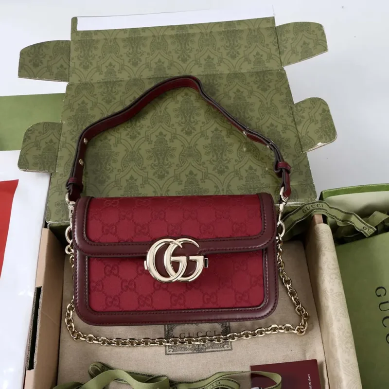 Borsa a tracolla piccola Gucci Go da donna, marrone 826761FAEKL6207
