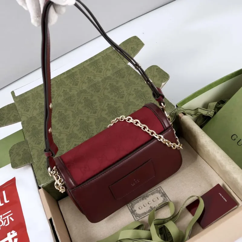 Borsa a tracolla piccola Gucci Go da donna, marrone 826761FAEKL6207