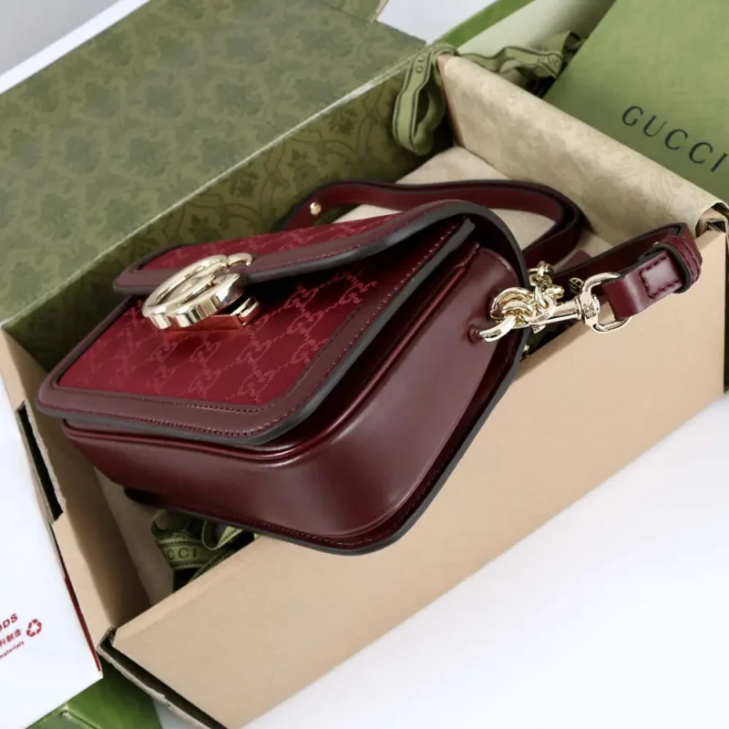 Borsa a tracolla piccola Gucci Go da donna, marrone 826761FAEKL6207