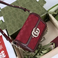 Gucci Women Go Small Shoulder Bag-Maroon 826761FAEKL6207 (1)