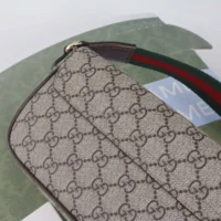 Gucci Women Ophidia Pochette Brown Leather Trim ‎76496196IWG8745 (1)