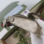 Gucci Women Ophidia Pochette Oatmeal Leather Trim 7649612ZGMN9643