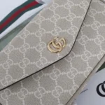 Gucci Women Ophidia Pochette Oatmeal Leather Trim 7649612ZGMN9643