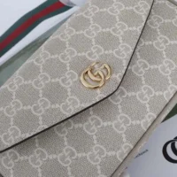 Gucci Women Ophidia Pochette Oatmeal Leather Trim 7649612ZGMN9643 (1)