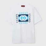 T-shirt en jersey de coton imprimé Gucci pour femme ‎796395XJHDB