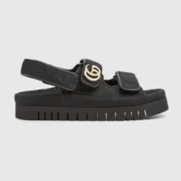 Gucci Women Sandal with Double G-Black 816630FAD9G