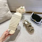 Gucci Women Sandal with Double G-Dark Brown 816630FAD9F