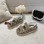 Gucci Women Sandal with Double G-Dark Brown 816630FAD9F