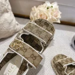 Gucci Women Sandal with Double G-Dark Brown 816630FAD9F