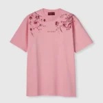 Gucci Women Soft Cotton Jersey T-shirt with Print-Pink