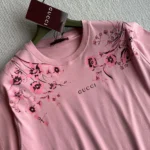 Gucci Women Soft Cotton Jersey T-shirt with Print-Pink
