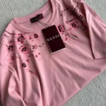 Gucci Women Soft Cotton Jersey T-shirt with Print-Pink