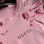 Gucci Women Soft Cotton Jersey T-shirt with Print-Pink